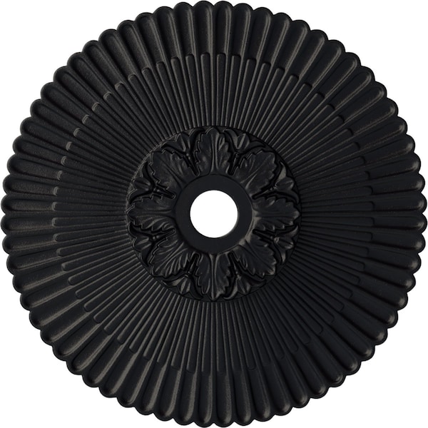 Ekena Millwork Melonie Ceiling Medallion (Fits Canopies up to 6 1/4"), Hand-Painted Steel Gray, 36 1/4"OD x 1 7/8"P CM36MESGS - main
